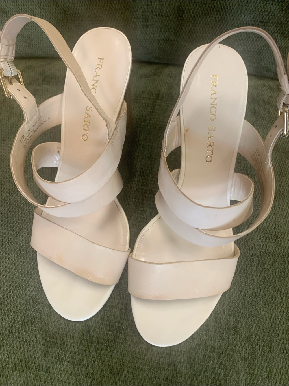 Franco Sarto Blush Nude Strappy Heel Sandals